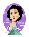Cartoon: ELIZABETH TAYLOR -ACTRESS (small) by donquichotte tagged liz