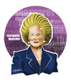 Cartoon: IRON LADY M. THATCHER -1925-2013 (small) by donquichotte tagged ldy