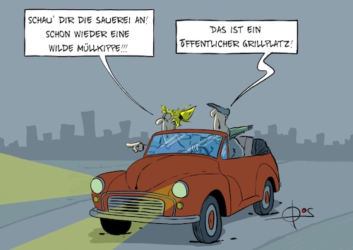 Cartoon: 20260505-Grillplatz (medium) by Marcus Gottfried tagged umwelt,innenstadt,grillen,grillplatz,müll,vermüllung,müllkippe,wild,umwelt,innenstadt,grillen,grillplatz,müll,vermüllung,müllkippe,wild