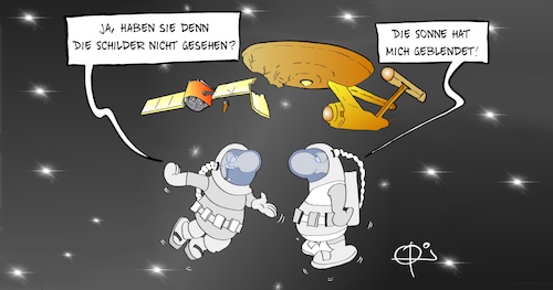 Cartoon: Allunfall (medium) by Marcus Gottfried tagged spacex,raumfahrt,all,unfall,sonne,iss,spacex,raumfahrt,all,unfall,sonne,iss