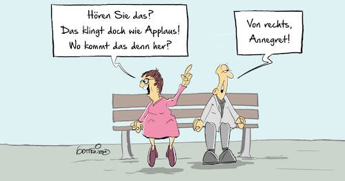 Cartoon: Applaus (medium) by Marcus Gottfried tagged akk,karneval,rede,kramp,karrenbauer,akk,karneval,rede,kramp,karrenbauer