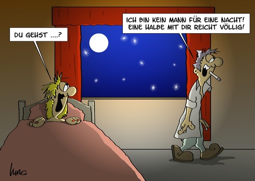 Cartoon: eine Nacht (medium) by Marcus Gottfried tagged gehen,verlassen,stand,night,one,frau,mann,verhältnis,ehe,paar,nacht,enttäuschung,zeit,partner,bett,nacht,paar,ehe,verhältnis,mann,frau,one,night,stand,verlassen,gehen,bett,partner,zeit,enttäuschung,fremdgehen,seitensprung