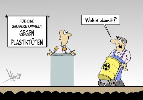 Cartoon: gegen Plastiktüten (medium) by Marcus Gottfried tagged karikatur,cartoon,gottfried,marcus,frage,minister,priorität,verstrahlt,sauber,lagerung,problem,umwelt,entsorgung,endlager,lager,müll,atom,konrad,schacht,asse,plastiktüten,plastikmüll,plastik,plastik,plastikmüll,plastiktüten,asse,schacht,konrad,atom,müll,lager,endlager,entsorgung,umwelt,problem,lagerung,sauber,verstrahlt,priorität,minister,frage,marcus,gottfried,cartoon,karikatur