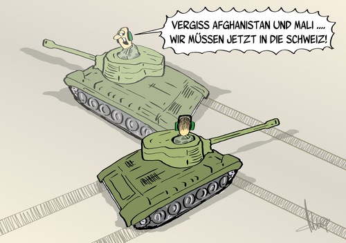 Cartoon: in die Schweiz (medium) by Marcus Gottfried tagged afghanistan,mali,bundeswehr,schweiz,armee,marcus,gottfried,cartoon,karikatur,votum,europa,volksabstimmung,zuwanderung,begrenzung,personenverkehr,wirtschaft,vorteil,nachteil,eingrenzung,abstimmung,afghanistan,mali,bundeswehr,schweiz,armee,marcus,gottfried,cartoon,karikatur,votum,europa,volksabstimmung,zuwanderung,begrenzung,personenverkehr,wirtschaft,vorteil,nachteil,eingrenzung,abstimmung