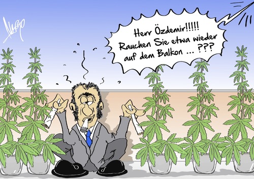 Cartoon: Rauchverbot (medium) by Marcus Gottfried tagged özdemir,cem,ibc,eiswasser,kübel,wettbewerb,tv,übertragung,hasch,marihuana,pflanze,drogen,konsum,grüne,politiker,die,grünen,bündnis,90,rauchverbot,balkon,anzeige,immunität,tüte,joint,zigarette,marcus,gottfried,cartoon,karikatur,özdemir,cem,ibc,eiswasser,kübel,wettbewerb,tv,übertragung,hasch,marihuana,pflanze,drogen,konsum,grüne,politiker,die,grünen,bündnis,90,rauchverbot,balkon,anzeige,immunität,tüte,joint,zigarette,marcus,gottfried,cartoon,karikatur