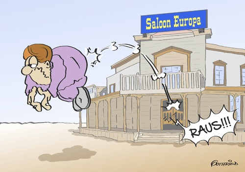 Cartoon: Saloon Europa (medium) by Marcus Gottfried tagged saloon,europa,eu,western,kneipe,rau,wilder,westen,cowboy,flüchtlinge,krise,flüchtlingskrise,asyl,grenze,einigkeit,freiheit,ton,merkel,regierungschefs,treffen,verhandlungen,tonfall,freunde,marcus,gottfried,cartoon,karikatur,saloon,europa,eu,western,kneipe,rau,wilder,westen,cowboy,flüchtlinge,krise,flüchtlingskrise,asyl,grenze,einigkeit,freiheit,ton,merkel,regierungschefs,treffen,verhandlungen,tonfall,freunde,marcus,gottfried,cartoon,karikatur