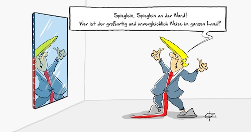 Cartoon: Trump5 (medium) by Marcus Gottfried tagged usa,türkei,trump,spieglein,märchen,weise,großartig,überschätzung,selbstbewusstsein,usa,türkei,trump,spieglein,märchen,weise,großartig,überschätzung,selbstbewusstsein