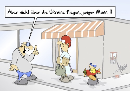 Cartoon: Überflieger (medium) by Marcus Gottfried tagged ukraine,russland,abschuss,flugzeug,flieger,separatisten,soldaten,kind,mutter,einkauf,marcus,gottfried,cartoon,karikatur,spielzeug,spielgerät,bürgersteig,ukraine,russland,abschuss,flugzeug,flieger,separatisten,soldaten,kind,mutter,einkauf,marcus,gottfried,cartoon,karikatur,spielzeug,spielgerät,bürgersteig