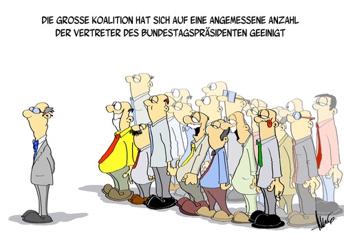 Cartoon: Vertretung (medium) by Marcus Gottfried tagged parlament,regierung,bundestag,bundestagspräsident,lammert,cdu,fraktion,stärke,vertreter,anzahl,angemessen,vielzahl,posten,lukrativ,geld,einnahmen,kosten,personal,parlament,regierung,bundestag,bundestagspräsident,lammert,cdu,fraktion,stärke,vertreter,anzahl,angemessen,vielzahl,posten,lukrativ,geld,einnahmen