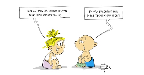 Cartoon: Wasserstoff (medium) by Marcus Gottfried tagged wasserstoff,auto,energie,antrieb,kraftstoff,zukunft,wasser,baby,pinkeln,wasserstoff,auto,energie,antrieb,kraftstoff,zukunft,wasser,baby,pinkeln