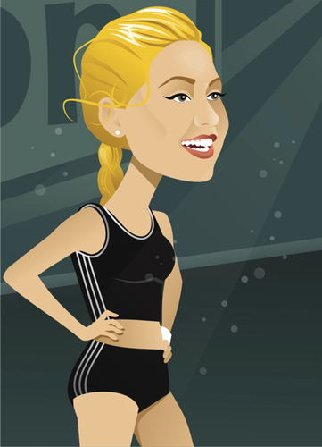 Cartoon: Anna Kournikova (medium) by Nicoleta Ionescu tagged anna,kournikova,tennis,player