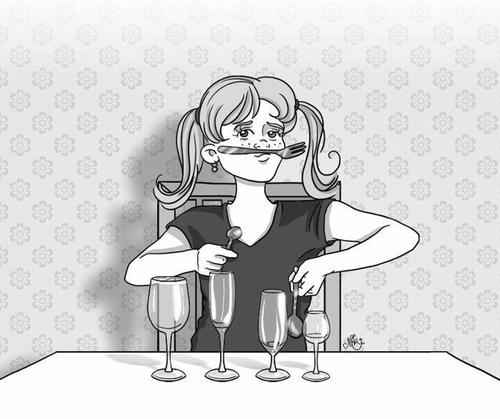 Cartoon: Table manners (medium) by Nicoleta Ionescu tagged manners,book,table