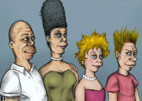 Cartoon: The real simpsons (medium) by matan_kohn tagged matt,groening,futurama,bart,simpson,the,simpsons,lisa,maggi,homer,marge,bartsimpson,homersimpson,margesimpson,real,funny,cartoon,tv,old,family,familyguy,guy,haha,matan,kohn