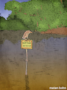 Cartoon: Dont stand on the sign (small) by matan_kohn tagged illustration,sign,bird,funny,art,water,drawing,digitalart