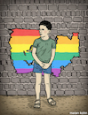 Cartoon: Life parade new comic book (small) by matan_kohn tagged kid,flag,wall,gay,gayboy,gaylife,pride,paradelife,homo,illustration,digitalart,art,love,drawing,sad,sketch