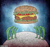 Cartoon: The divine patty (small) by matan_kohn tagged patty,food,burger,burgerporn,burgerking,mec,mecdonalds,meccheese,foodie,foodpornography,funny,illustration,drawing,alien,art,digitalart,nft,nftart,moon,bow,humor,eating,illustrationartists