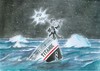 Cartoon: Krise wo? (small) by Schuhmacher tagged wirtschaftskrise,finanzen,titanic,sektlaune,endzeitstimmung,weltwirtschaftskrise,party,feiern,eisberg