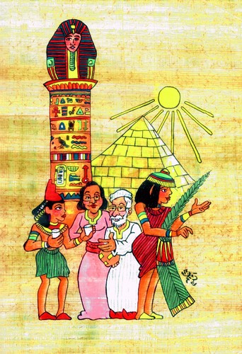 Cartoon: EGIPTO (medium) by SOLER tagged egipto,papiro,viajes