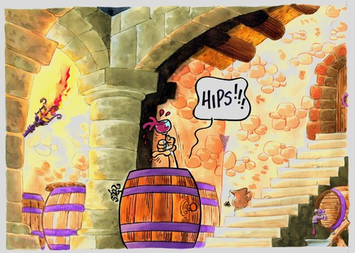 Cartoon: EL VINO (medium) by SOLER tagged vino,bodega,mosto