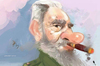 Cartoon: Fidel Castro (small) by kadiryilmaz tagged revolution,comandante,castro,fidel,cuba