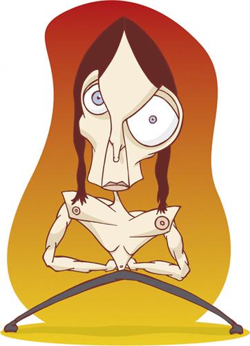 Cartoon: Iggy Pop (medium) by Davor tagged caricature,famous,music,rock,stooges,rockstar,star,portrait