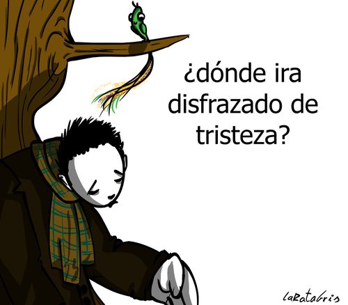 Cartoon: colores de esclavitud (medium) by LaRataGris tagged tristeza