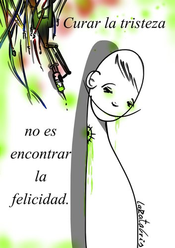 Cartoon: dispensador de no tristezas (medium) by LaRataGris tagged felicidad