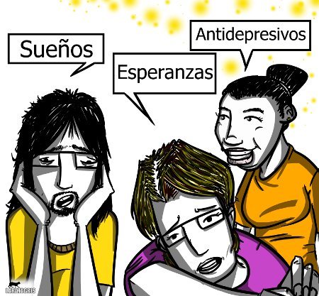 Cartoon: Sintetizando felicidad (medium) by LaRataGris tagged felicidad,antidepresivos