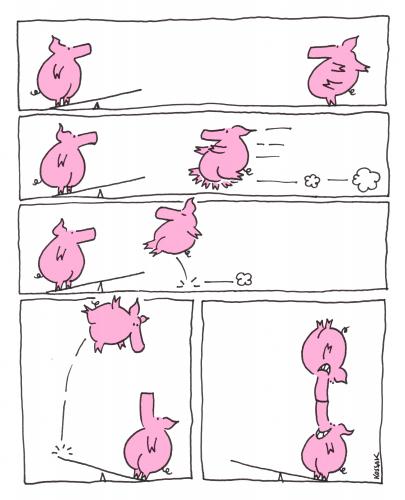 Cartoon: funny pigs (medium) by Kossak tagged pigs,piggies,schwein,schweinchen,slvester,love,liebe,neujahr,pink,rosa,akrobaten,acrobat,tiere,tier,schwein,schweinchen,schweine,liebe,rosa,pink,sau,akrobatik,akrobat