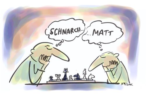 Cartoon: Schach (medium) by Kossak tagged schach,chess,boring,game,langweilig,spiel,schach,schach matt,spiel,langweilig,brettspiel,freizeit,hobby,matt