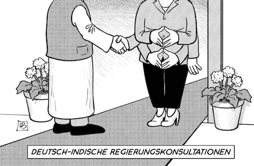 Merkel und Modi Merkel und Modi