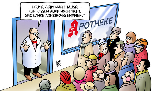 Cartoon: Armstrong-Empfehlung (medium) by Harm Bengen tagged lance,armstrong,empfehlung,doping,beichte,talkshow,oprah,winfrey,gestaendnis,radsport,tour,medizin,arzt,apotheker,apotheke,harm,bengen,cartoon,karikatur,lance,armstrong,empfehlung,doping,beichte,talkshow,oprah,winfrey,gestaendnis,radsport,tour,medizin,arzt,apotheker,apotheke,harm,bengen,cartoon,karikatur