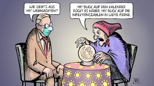 Cartoon: Aussicht auf Weihnachten (medium) by Harm Bengen tagged aussicht,weihnachten,wahrsagerin,maske,kalender,infektionszahlen,corona,harm,bengen,cartoon,karikatur,aussicht,weihnachten,wahrsagerin,maske,kalender,infektionszahlen,corona,harm,bengen,cartoon,karikatur