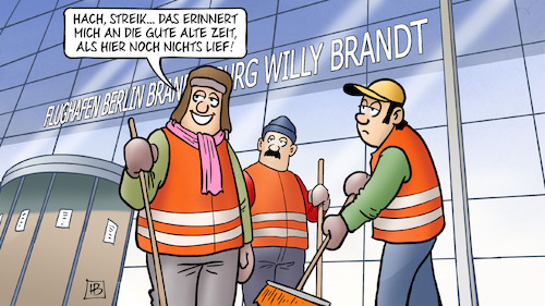 Cartoon: BER-Streik (medium) by Harm Bengen tagged streik,ber,flughafen,berlin,arbeiter,verdi,öffentlicher,dienst,tarifverhandlungen,harm,bengen,cartoon,karikatur,streik,ber,flughafen,berlin,arbeiter,verdi,öffentlicher,dienst,tarifverhandlungen,harm,bengen,cartoon,karikatur