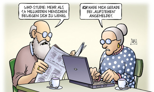 Cartoon: Bewegung und Aufstehen (medium) by Harm Bengen tagged bewegung,aufstehen,linke,sammlungsbewegung,who,studie,gesundheit,susemil,anmeldung,computer,internet,harm,bengen,cartoon,karikatur,bewegung,aufstehen,linke,sammlungsbewegung,who,studie,gesundheit,susemil,anmeldung,computer,internet,harm,bengen,cartoon,karikatur