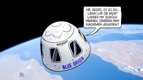 Cartoon: Bezos im All (medium) by Harm Bengen tagged bezos,blue,origin,amazon,astronauten,weltall,weltraumfahrt,paket,nachbarn,harm,bengen,cartoon,karikatur,bezos,blue,origin,amazon,astronauten,weltall,weltraumfahrt,paket,nachbarn,harm,bengen,cartoon,karikatur