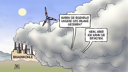 Cartoon: Braunkohle und CO2-Bilanz (medium) by Harm Bengen tagged braunkohle,co2,bilanz,strom,energie,altenative,energien,windkraft,solarenergie,sonnenenergie,energiewende,harm,bengen,cartoon,karikatur,braunkohle,co2,bilanz,strom,energie,altenative,energien,windkraft,solarenergie,sonnenenergie,energiewende,harm,bengen,cartoon,karikatur