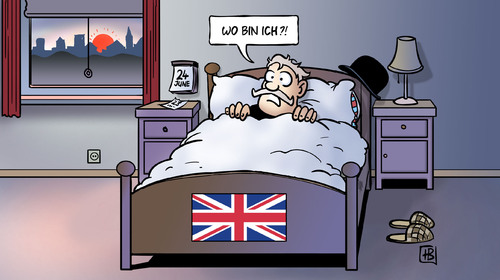 Cartoon: Brexit-Morgen (medium) by Harm Bengen tagged morgen,sonnenaufgang,ja,nein,remain,leave,brexit,wahlkampf,bowler,uk,gb,referendum,abstimmung,eu,europa,austritt,harm,bengen,cartoon,karikatur,morgen,sonnenaufgang,ja,nein,remain,leave,brexit,wahlkampf,bowler,uk,gb,referendum,abstimmung,eu,europa,austritt,harm,bengen,cartoon,karikatur