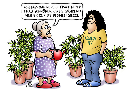 Cartoon: Cannabis-Anbau (medium) by Harm Bengen tagged cannabis,anbau,hanf,haschisch,marihuana,drogen,legalisierung,krankheit,blumen,harm,bengen,cartoon,karikatur,cannabis,anbau,hanf,haschisch,marihuana,drogen,legalisierung,krankheit,blumen,harm,bengen,cartoon,karikatur