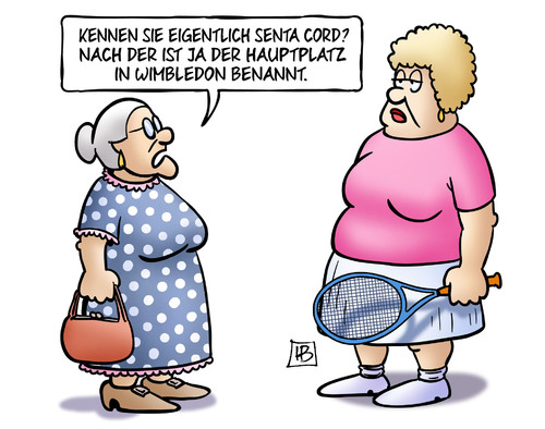 Cartoon: Centre Court (medium) by Harm Bengen tagged senta,cord,centre,center,court,hauptplatz,wimbledon,tennis,susemil,harm,bengen,cartoon,karikatur,senta,cord,centre,center,court,hauptplatz,wimbledon,tennis,susemil,harm,bengen,cartoon,karikatur