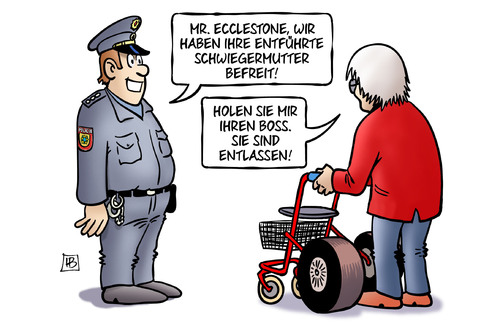 Cartoon: Ecclestone-Schwiegermutter (medium) by Harm Bengen tagged ecclestone,schwiegermutter,entführung,kriminalität,polizei,rollator,rennen,formel,eins,boss,entlassen,entlassung,harm,bengen,cartoon,karikatur,ecclestone,schwiegermutter,entführung,kriminalität,polizei,rollator,rennen,formel,eins,boss,entlassen,entlassung,harm,bengen,cartoon,karikatur