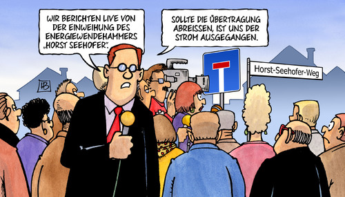 Cartoon: Energiewendehammer (medium) by Harm Bengen tagged energiewendehammer,energiewende,wendehammer,strasse,sackgasse,einweihung,strom,stromtrassen,leitungsbau,energie,horst,seehofer,tv,fernsehen,reporter,live,harm,bengen,cartoon,karikatur,energiewendehammer,energiewende,wendehammer,strasse,sackgasse,einweihung,strom,stromtrassen,leitungsbau,energie,horst,seehofer,tv,fernsehen,reporter,live,harm,bengen,cartoon,karikatur