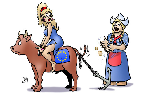 Cartoon: Europa und Niederlande (medium) by Harm Bengen tagged europa,eu,stier,niederlande,holland,referendum,nee,ukraine,protest,abstimmung,anker,harm,bengen,cartoon,karikatur,europa,eu,stier,niederlande,holland,referendum,nee,ukraine,protest,abstimmung,anker,harm,bengen,cartoon,karikatur
