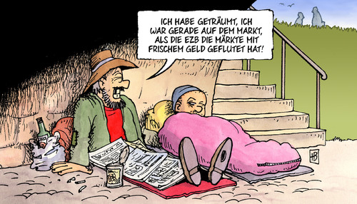 Cartoon: Frisches Geld (medium) by Harm Bengen tagged karikatur,cartoon,bengen,harm,brücke,armut,obdachlos,bettler,deflation,inflation,staatsanleihen,ankauf,geflutet,geld,märkte,ezb,markt,geträumt,geträumt,markt,ezb,märkte,geld,geflutet,ankauf,staatsanleihen,inflation,deflation,bettler,obdachlos,armut,brücke,harm,bengen,cartoon,karikatur