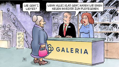 Cartoon: Galeria-Investor (medium) by Harm Bengen tagged galeria,karstadt,kaufhof,benk,pleite,investor,kaufhaus,susemil,harm,bengen,cartoon,karikatur,galeria,karstadt,kaufhof,benk,pleite,investor,kaufhaus,susemil,harm,bengen,cartoon,karikatur