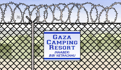 Cartoon: Gaza-Zeltlager (medium) by Harm Bengen tagged camping,resort,inhaber,netanjahu,geiseln,gaza,rafah,israel,palästina,krieg,zaun,stacheldraht,lager,zeltlager,opfer,harm,bengen,cartoon,karikatur,camping,resort,inhaber,netanjahu,geiseln,gaza,rafah,israel,palästina,krieg,zaun,stacheldraht,lager,zeltlager,opfer,harm,bengen,cartoon,karikatur