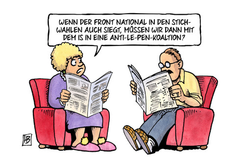 Cartoon: Gemeinsam gegen FN (medium) by Harm Bengen tagged front,national,stichwahlen,is,islamischer,staat,terror,koalition,marine,le,pen,rechts,rechtsextrem,hakenkreuz,nazis,frankreich,regionalwahlen,wahlen,departements,harm,bengen,cartoon,karikatur,front,national,stichwahlen,is,islamischer,staat,terror,koalition,marine,le,pen,rechts,rechtsextrem,hakenkreuz,nazis,frankreich,regionalwahlen,wahlen,departements,harm,bengen,cartoon,karikatur