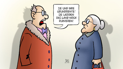 Cartoon: Grundrente ruiniert (medium) by Harm Bengen tagged grundrente,land,ruinieren,groko,bedürftigkeitsprüfung,armut,kapitalist,arbeitgeber,kritik,susemil,harm,bengen,cartoon,karikatur,grundrente,land,ruinieren,groko,bedürftigkeitsprüfung,armut,kapitalist,arbeitgeber,kritik,susemil,harm,bengen,cartoon,karikatur