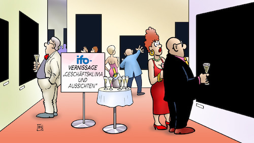 Cartoon: ifo-Index sinkt (medium) by Harm Bengen tagged ifo,index,vernissage,geschäftsklima,aussichten,konjunktur,dunkel,schwarm,ausstellung,kunst,harm,bengen,cartoon,karikatur,ifo,index,vernissage,geschäftsklima,aussichten,konjunktur,dunkel,schwarm,ausstellung,kunst,harm,bengen,cartoon,karikatur