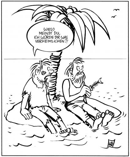 Cartoon: Insel (medium) by Harm Bengen tagged 